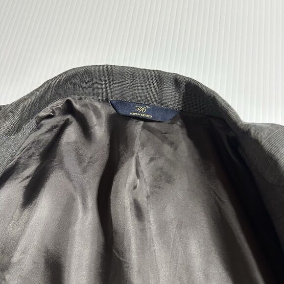 Brooks Brothers Mens Blazer 43 R Gray Glen Plaid Fitzgerald Fit Wool Sport Coat - Picture 3 of 14